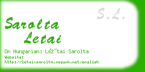 sarolta letai business card